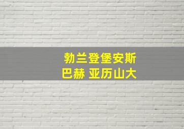 勃兰登堡安斯巴赫 亚历山大